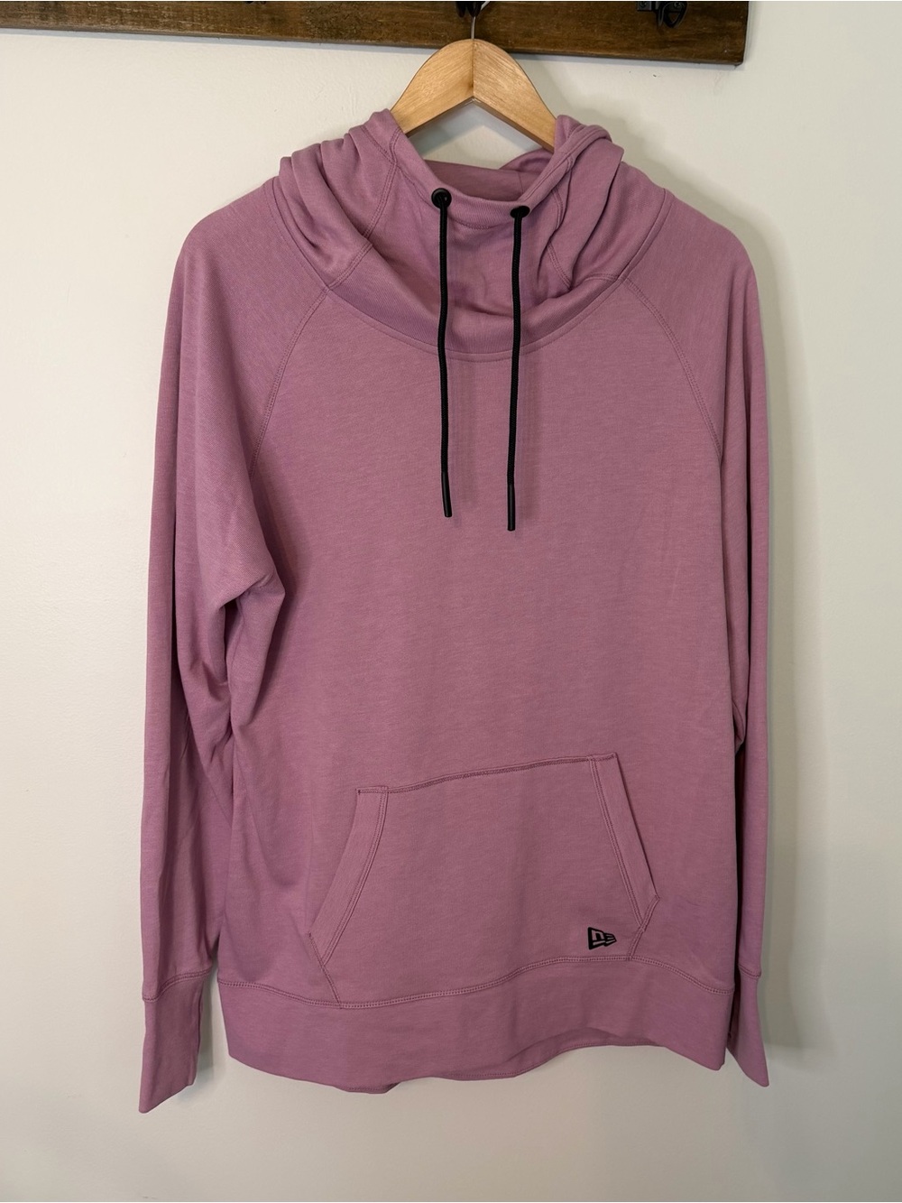 New Era Women’s XL Dusty Mauve Pink Cowl Neck Hoodie Pullover NWOT